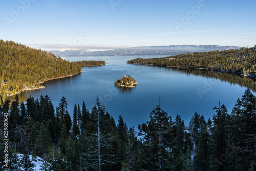 Emerald Bay und Fannette Island, Lake Tahoe, Kalifornien, USA