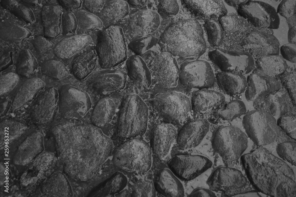Stone road cobble texture background Stone road cobble texture background