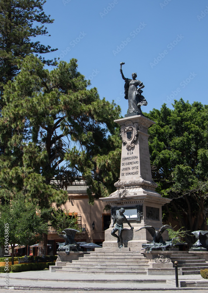 Doña Josefa Ortiz de Domínguez Monument in Queretaro Mexico