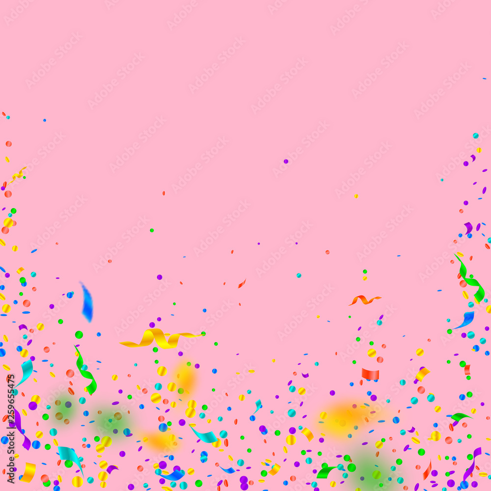 Streamers and confetti. Colorful tinsel and foil r Streamers and confetti. Colorful tinsel and foil r