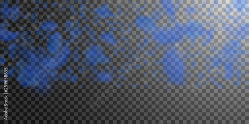 Dark blue flower petals falling down. Valuable rom