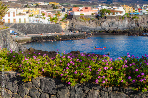 Coastline in the small fishing village of Alcala.  Tenerife. Canary Islands..Spain