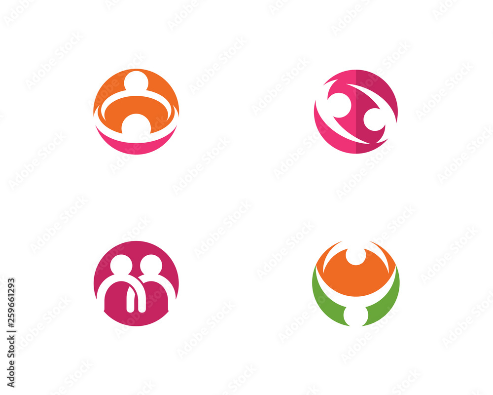Adoption and community care Logo template vector icon Adoption and community care Logo template vector icon