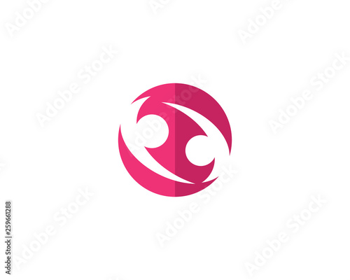 Adoption and community care Logo template vector icon 