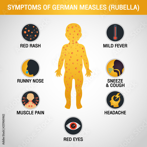 Rubella German Measles logo icon design, vector illustration