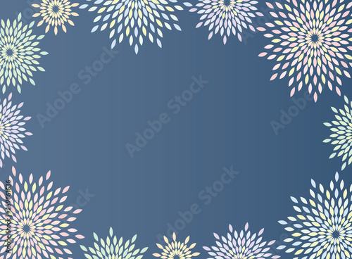 Japanese traditional firework pattern vector background