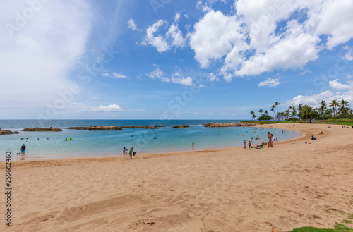Fototapeta Naklejka Na Ścianę i Meble -  Ko Olina Lagoon beach park Oahu Hawaii