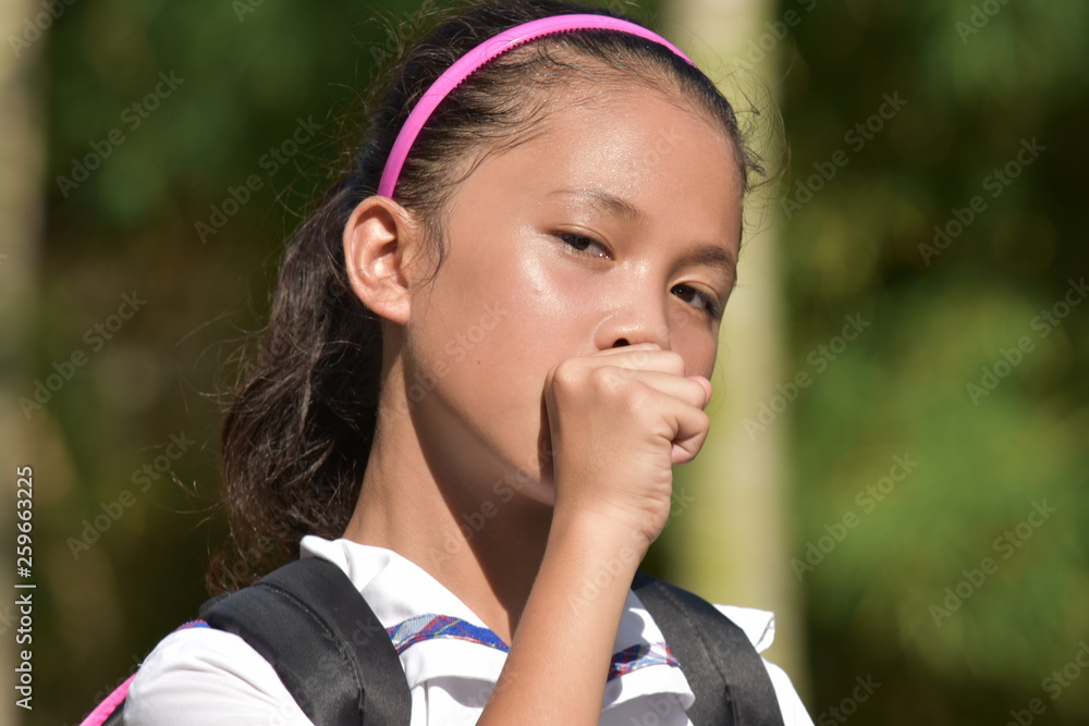 Fototapeta premium Sick Youthful Minority Person