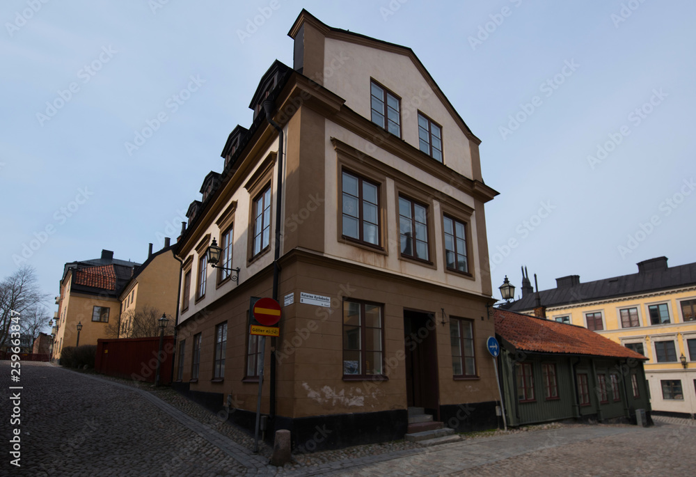 Old houses from the Södermalm district a sunny spring day in Stockholm Old houses from the Södermalm district a sunny spring day in Stockholm