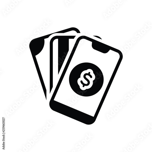 Black solid icon for payment salary