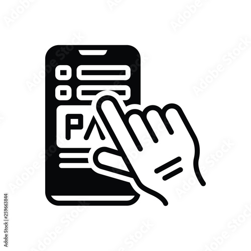 Black solid icon for  salary pay