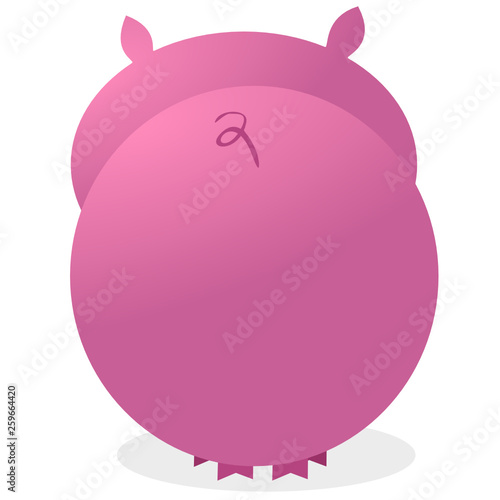 Schwein von hinten