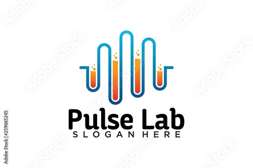 pulse lab logo design template