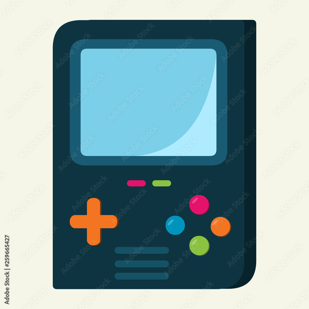 retro portable game video vector illustration symbol retro portable game video vector illustration symbol