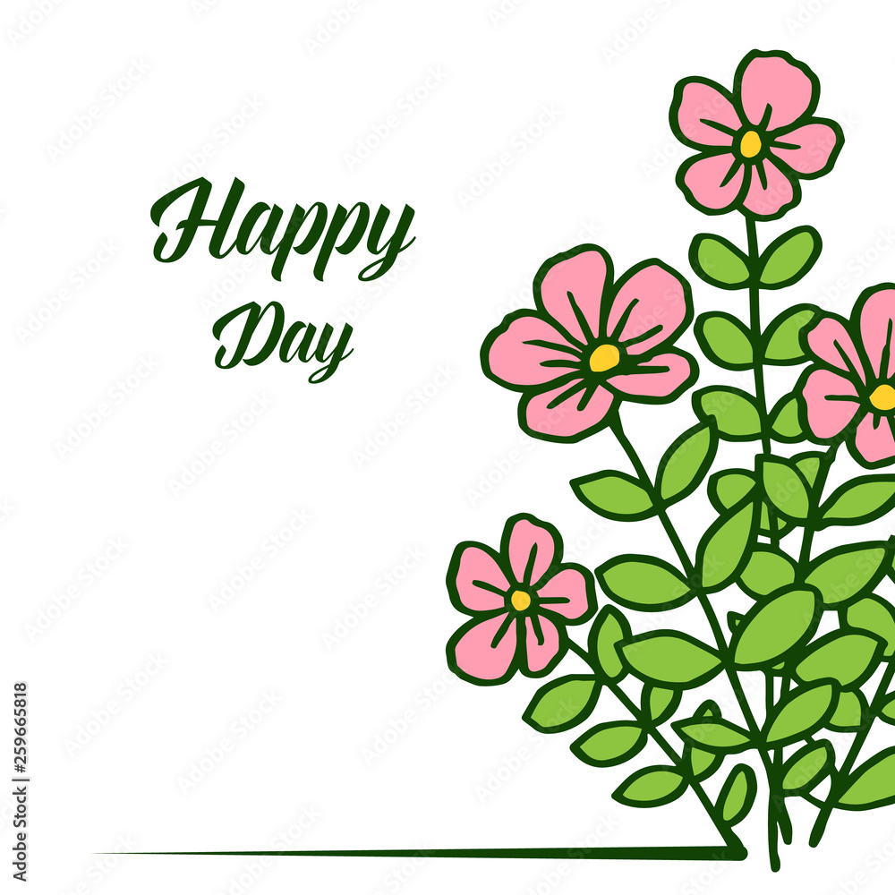 Vector illustration cover of greeting card with leaf floral frame Vector illustration cover of greeting card with leaf floral frame