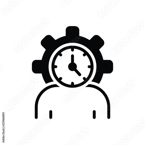 Black solid icon for lifespan 