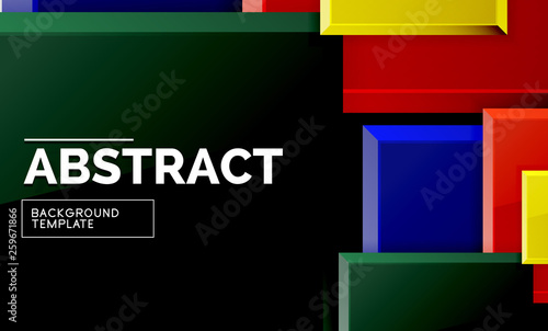 Geometric abstract background, modern square design