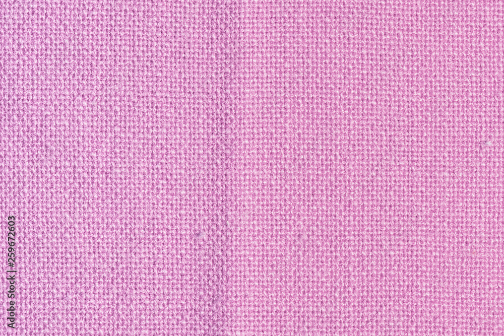 Fototapeta premium Abstract blank background for layouts. Thick pink fabric close up. Light photo.