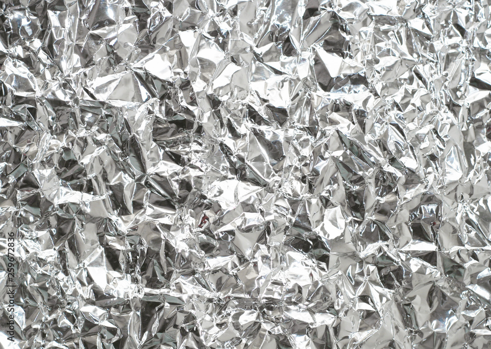 Silver, glitter, aluminum foil texture background for design