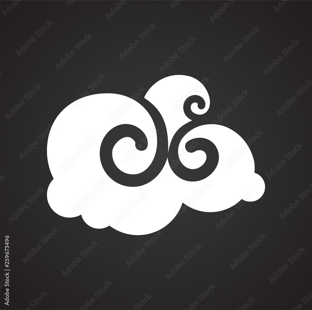 Asian cloud icon on background for graphic and web design. Simple vector sign. Internet concept symbol for website button or mobile app. Asian cloud icon on background for graphic and web design. Simple vector sign. Internet concept symbol for website button or mobile app.