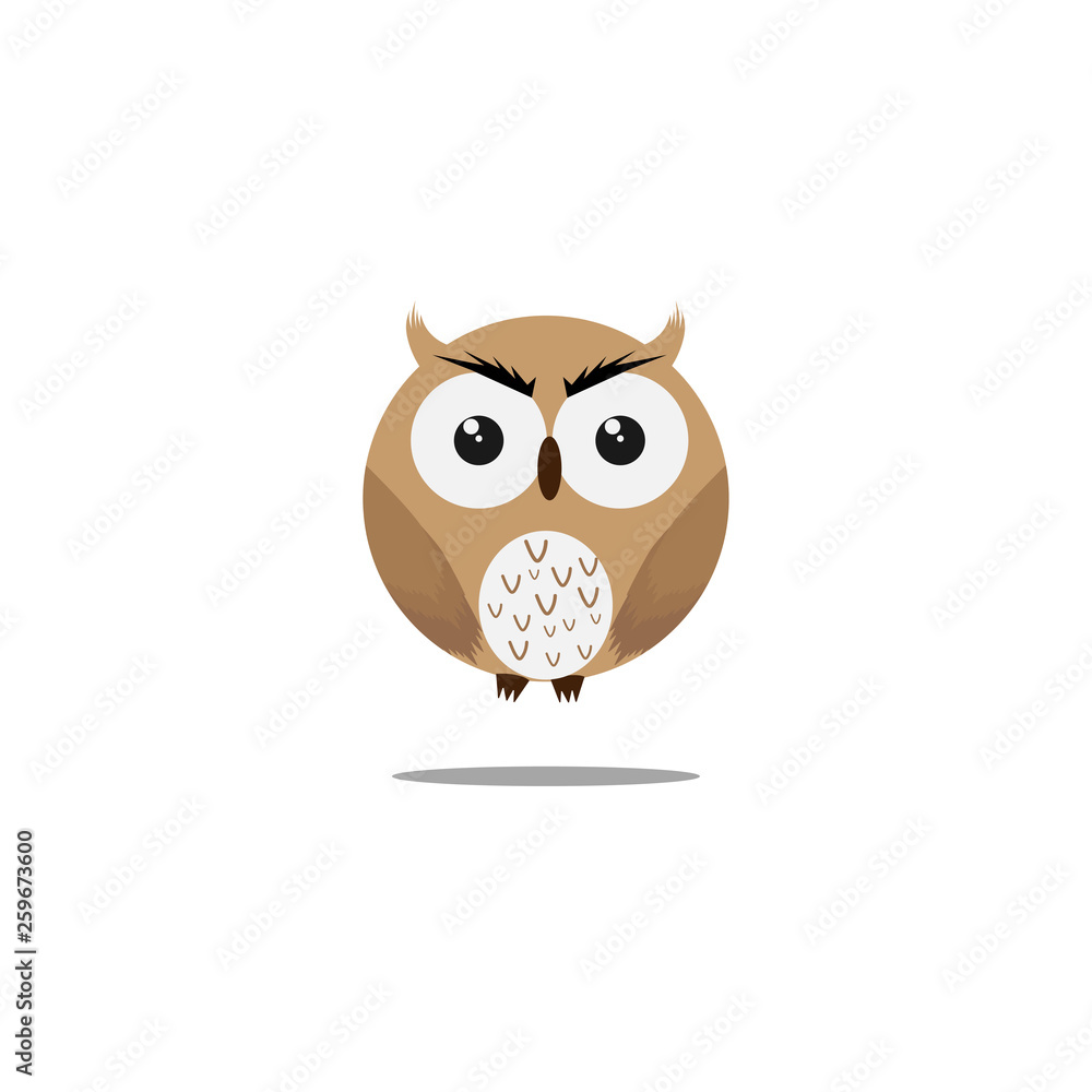 cartoon owl on a white background cartoon owl on a white background
