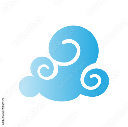 Asian cloud icon on background for graphic and web design. Simple vector sign. Internet concept symbol for website button or mobile app.