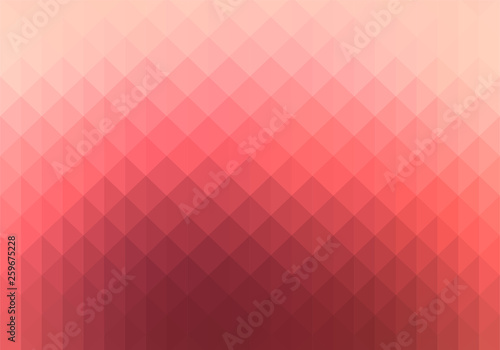 Shiny vibrant red and pink color tone, gradient and geometric background