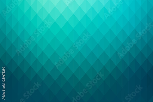 Shiny vibrant turquoise green, gradient and geometric background