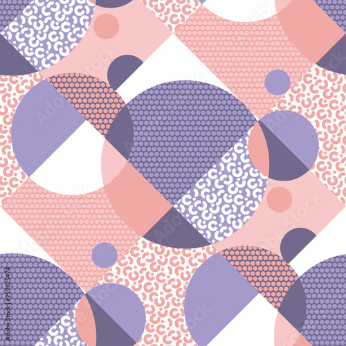 Abstract geometric 90s vibes seamless pattern