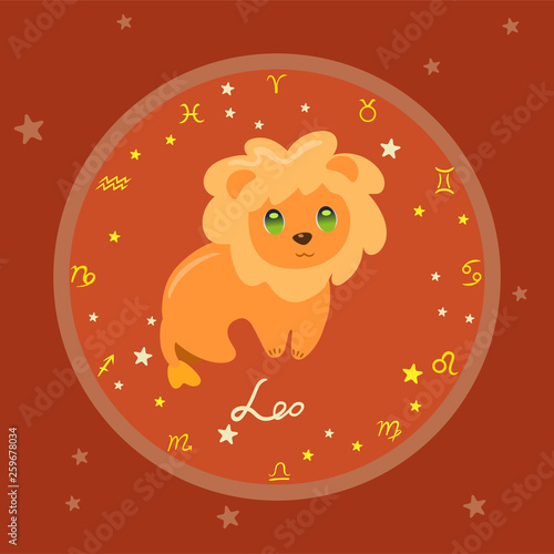 colored zodiac circle with cartoon characters vector image