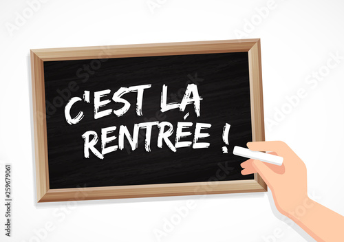 Rentrée scolaire - craie et tableau noir