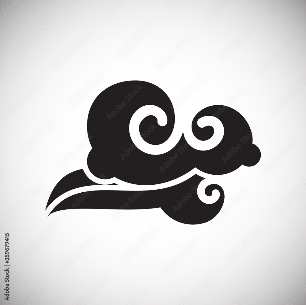 Asian cloud icon on background for graphic and web design. Simple vector sign. Internet concept symbol for website button or mobile app. Asian cloud icon on background for graphic and web design. Simple vector sign. Internet concept symbol for website button or mobile app.