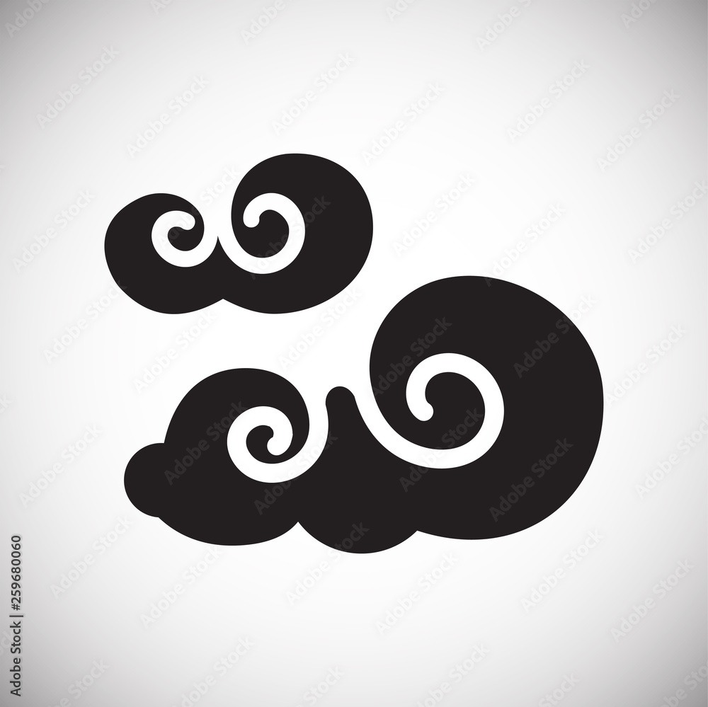 Asian cloud icon on background for graphic and web design. Simple vector sign. Internet concept symbol for website button or mobile app. Asian cloud icon on background for graphic and web design. Simple vector sign. Internet concept symbol for website button or mobile app.