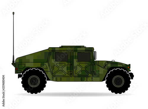 U.S. Army Jeep Camouflage Pixel Modern