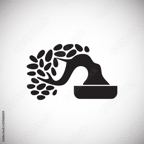 Bonsai icon on background for graphic and web design. Simple vector sign. Internet concept symbol for website button or mobile app.