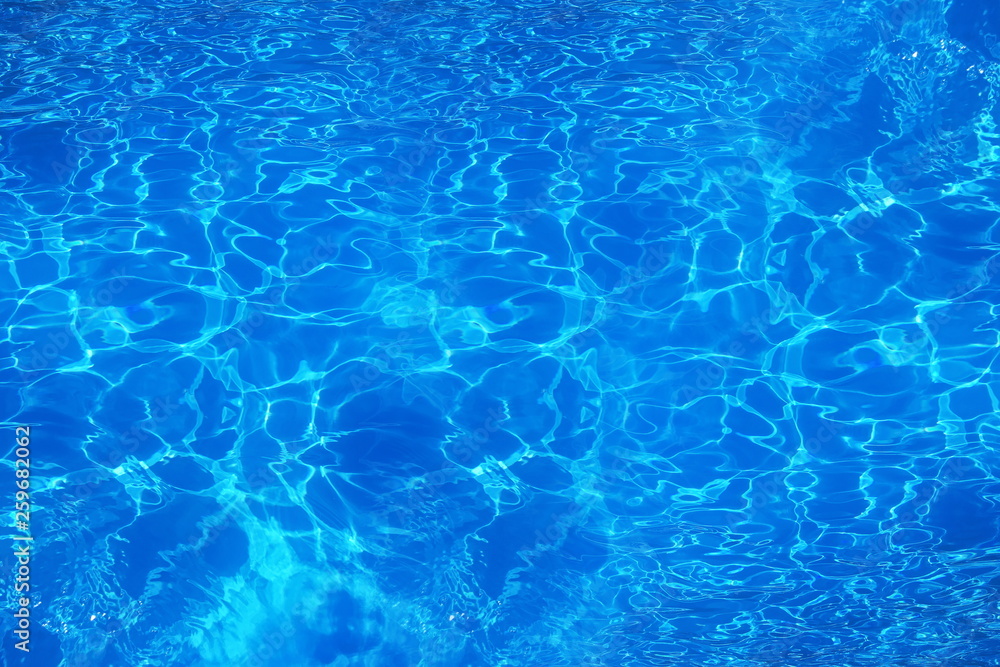 Blue ripped water with sunny reflections. Water in rippled water detail background.