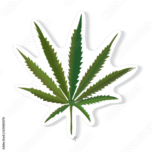 marijuana sticker vector