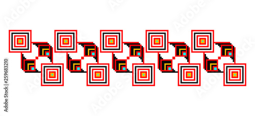 Traditional Romanian folk art knitted embroidery pattern