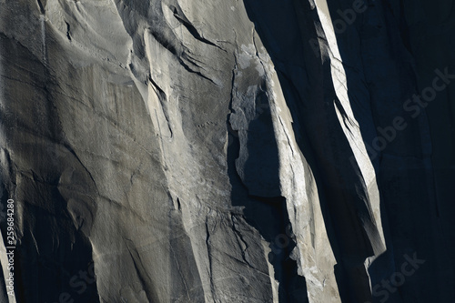Dramatic abstract granite texture of El Capitan in Yosemite