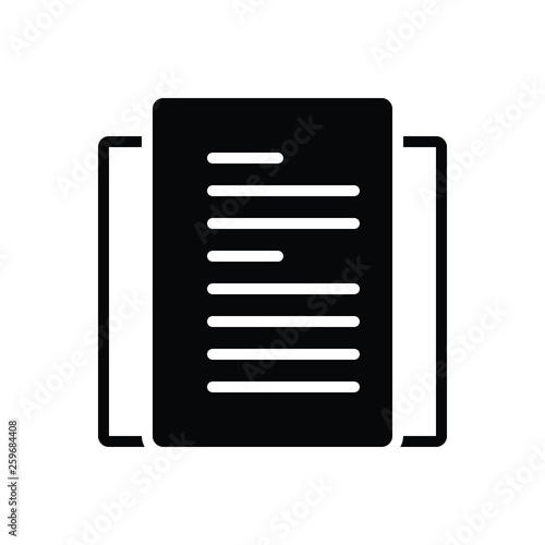 Black solid icon for narrative tale
