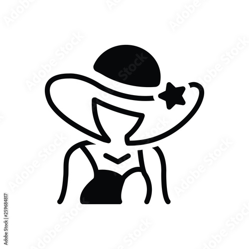 Black solid icon for newfangled dressy