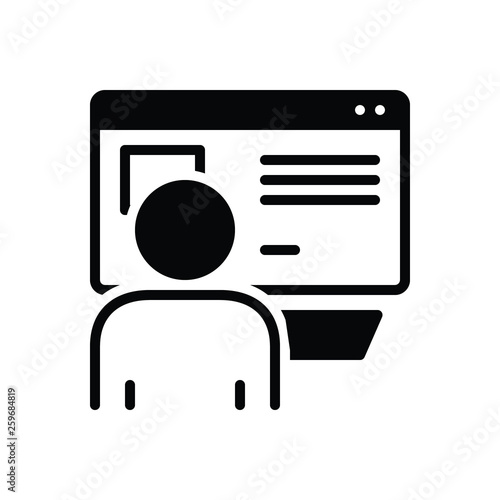 Black solid icon for netizen