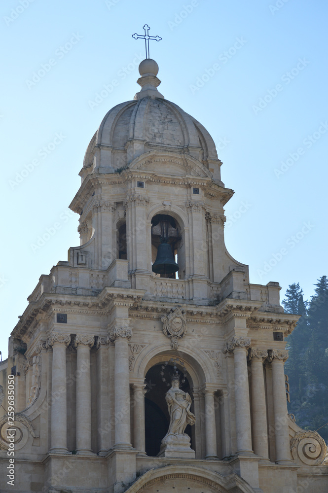 Facade of San Bartolomeo Church, Scicli, Ragusa, Sicily, Italy, Europe, Baroque, World Heritage Site
