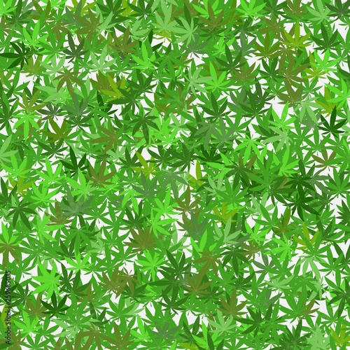 Cannabis leaves background template - various green colours