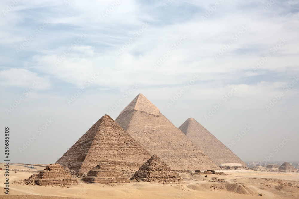 Great Egyptian pyramids in Giza, Cairo Great Egyptian pyramids in Giza, Cairo
