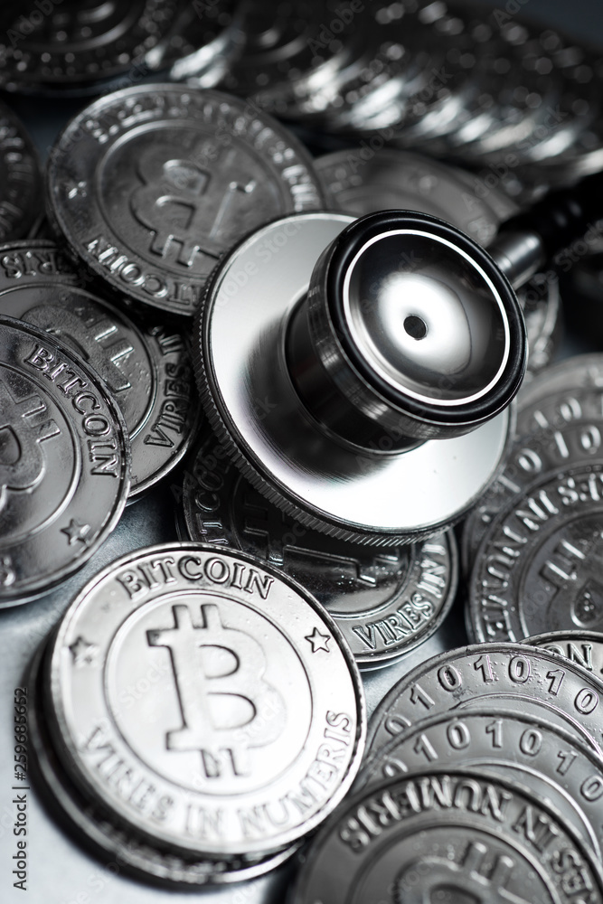 Obraz premium Bitcoins concept view