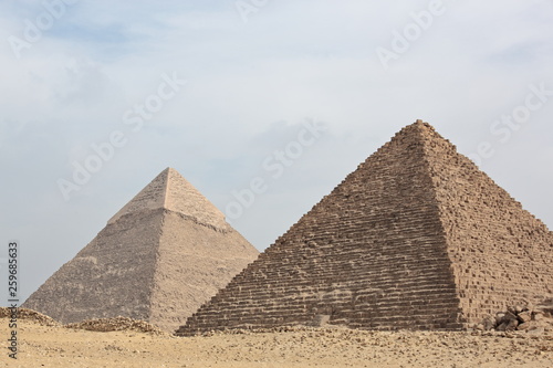 Great Egyptian pyramids in Giza  Cairo
