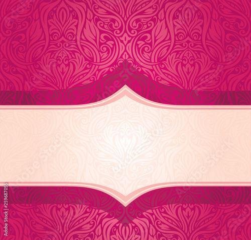Red floral decorative vector pattern wallpaper background design