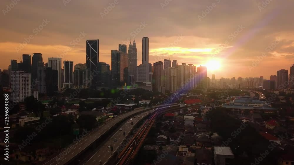 Kuala Lumpur, Malaysia. Sunset skyline view Kuala Lumpur, Malaysia. Sunset skyline view