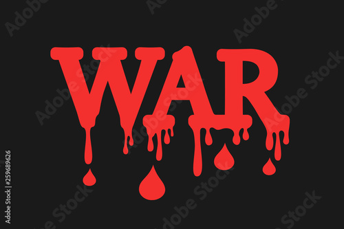 War bloodshed and massacre - military conflict leading to bloody injury and wound - die because of bleeeding to death. Vector illustration